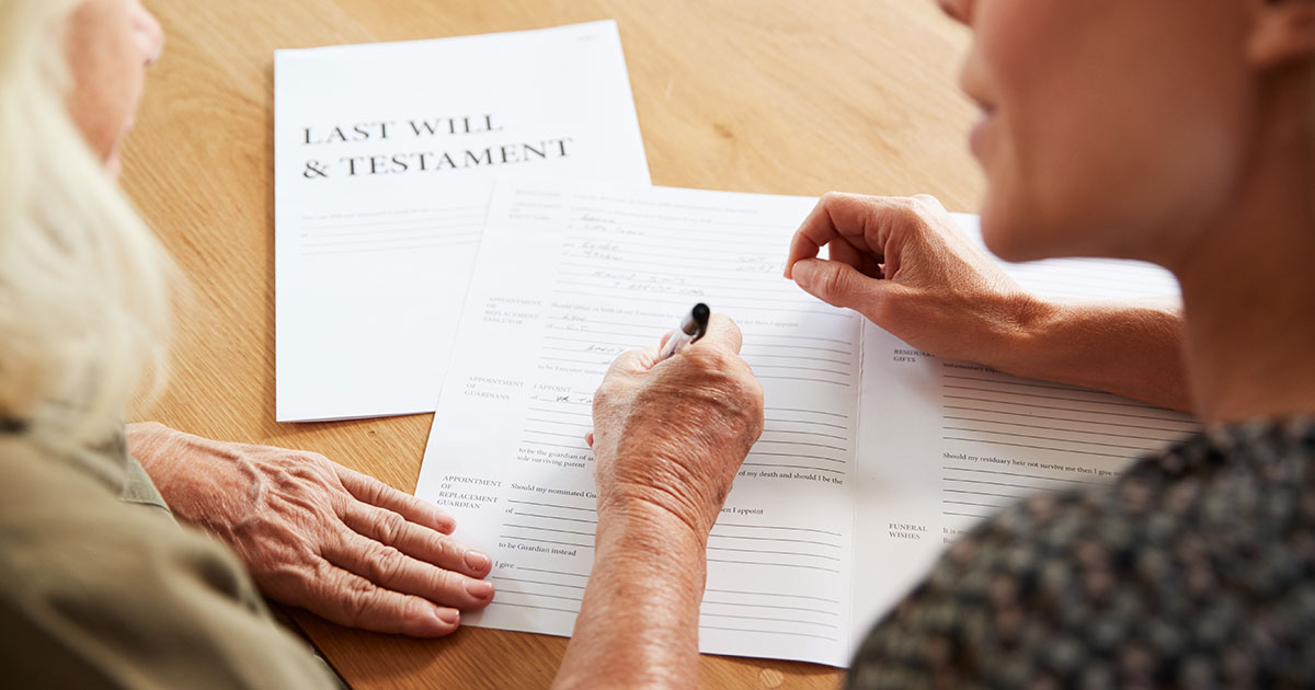 A widow contesting a Will